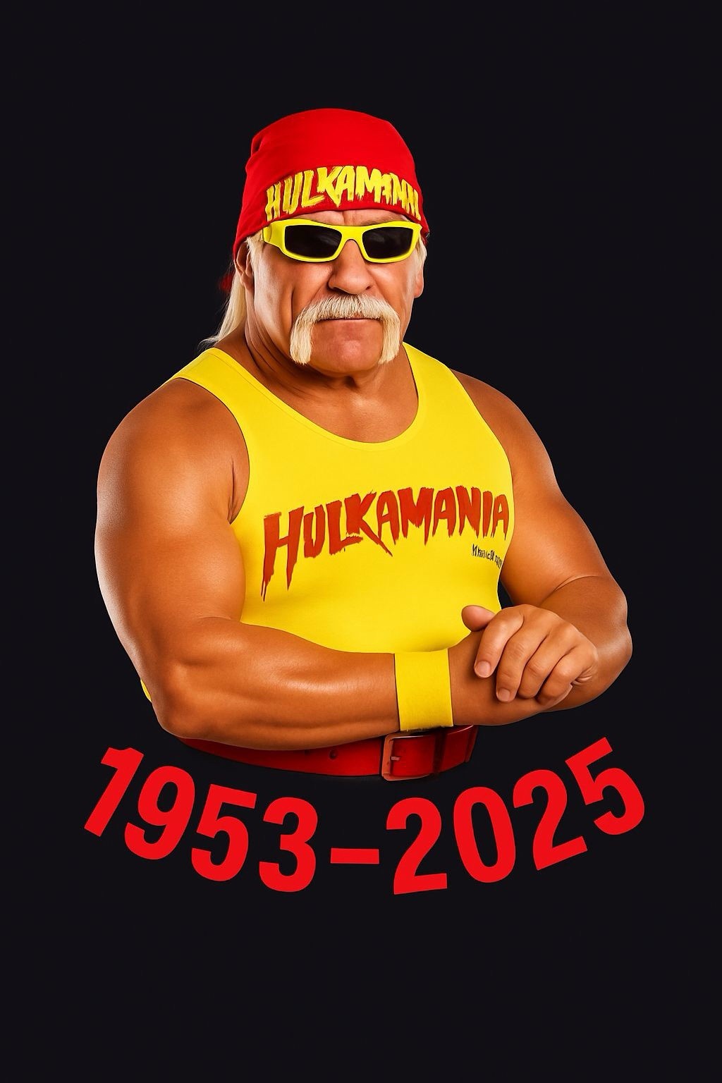 New 3" Tall X 2” Wide Hulk Hogan Vinyl Decal Sticker Rip Memoir Wrestler Mania