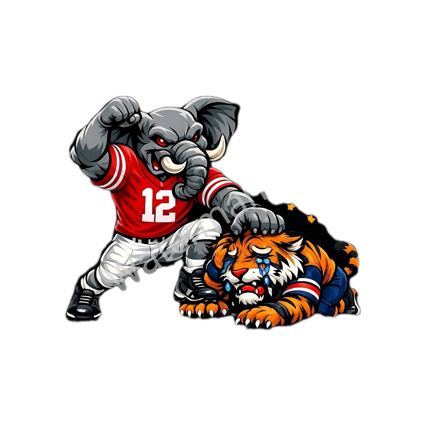 Alabama Auburn Rivalry Laminated Vinyl Sticker/Decal Tigers Crimson Tide 01