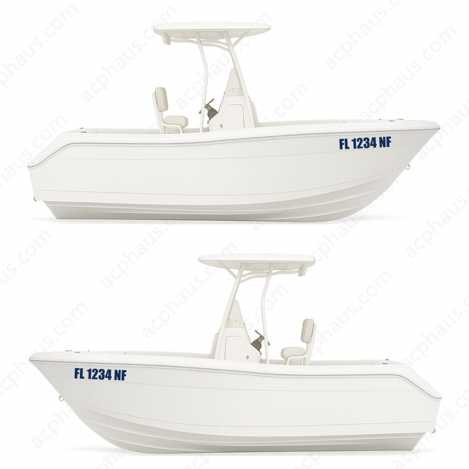 Boat Registration Numbers Decals – Custom ORACAL 751C Vinyl – Right & Left Set