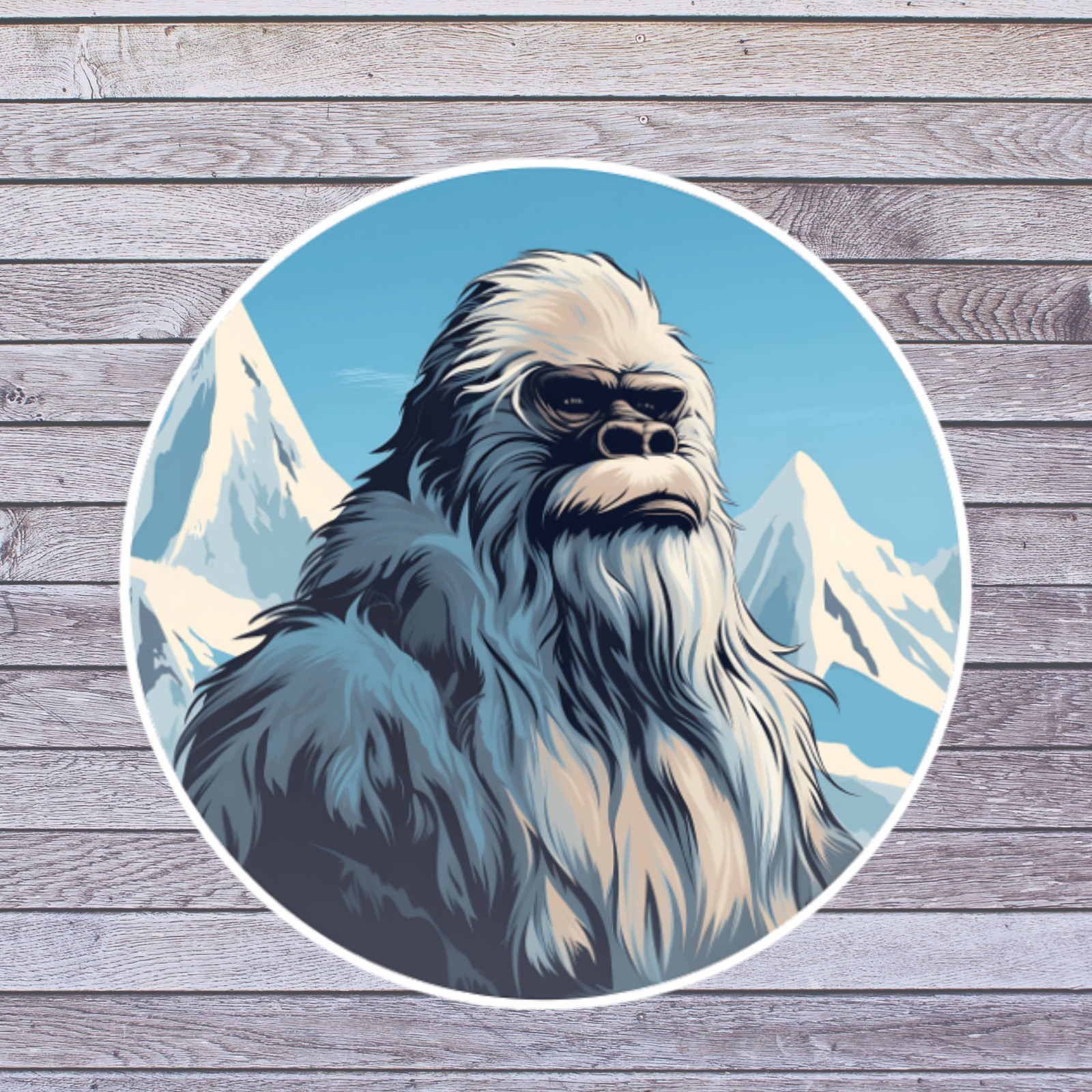 Yeti Sticker Vinyl Decal Snow Beast Mountain Fantasy Creature