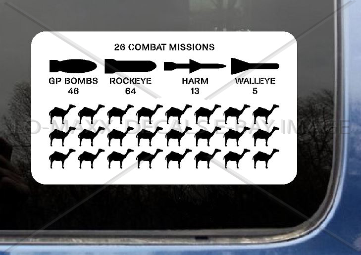 Camel Fighter Bomber Military Combat Kill Markings Premium Printed Vinyl Sticker