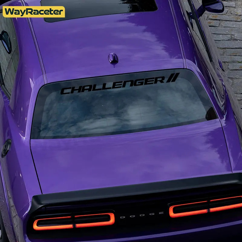 Aftermarket Dodge Challenger Reflective Front Windshield Vinyl Decal – Windscree