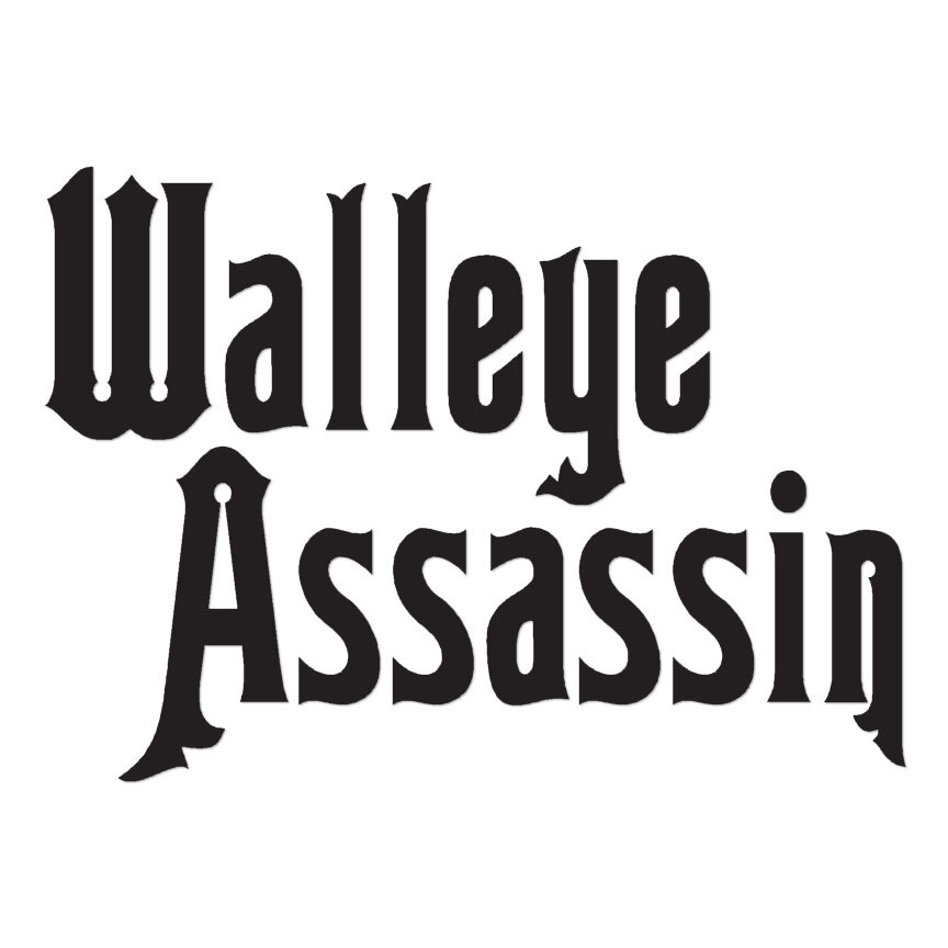Walleye Assassin Fishing – Decal Sticker – Multiple Color & Sizes – ebn727