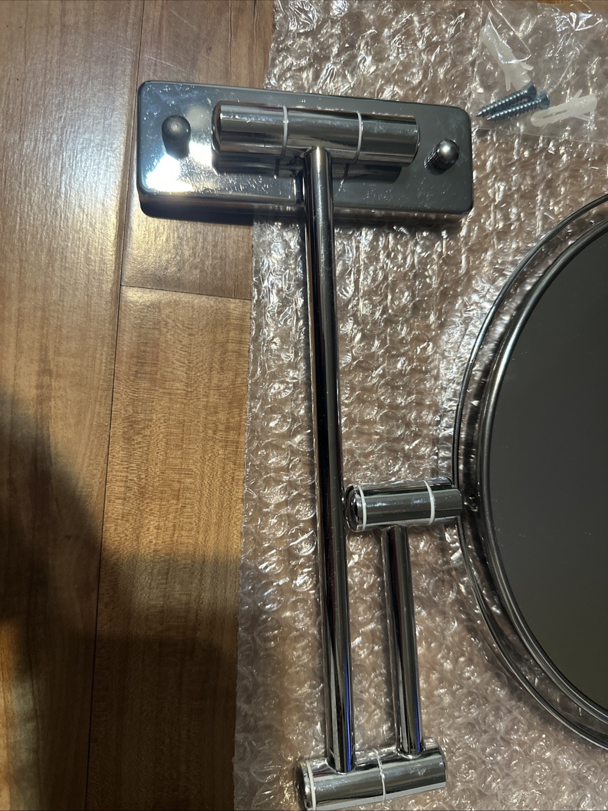 Better Living Products Cosmo 8" Wall Mount Mirror with Folding Arm, Chrome