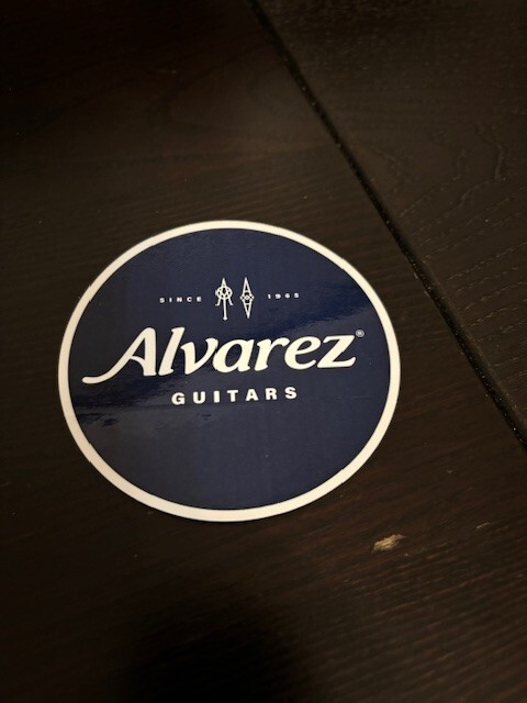 Alvarez Guitar Co. Logo STICKER Acoustic Custom Boutique 4” ROUND