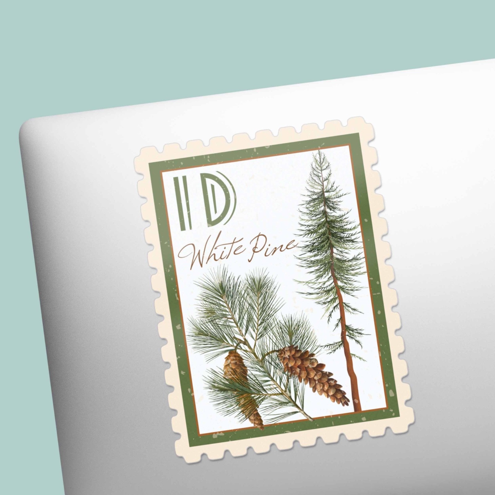 Idaho State Tree White Pine Sticker- ID Vintage Stamp Decal