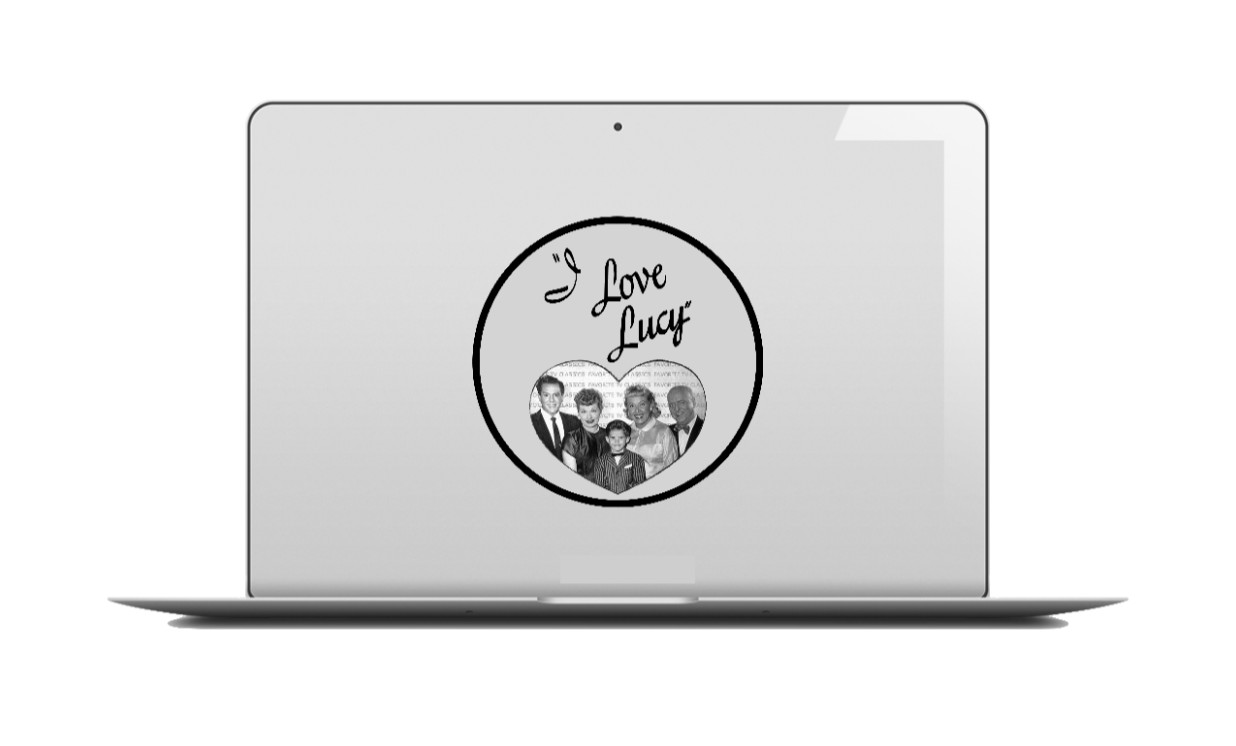 I Love Lucy B/W (Classic TV) Cast – 4" Vinyl Decal Handmade Car Laptop Decor Jar