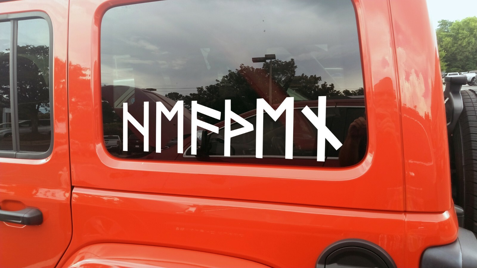 Heathen in Norse Runes Vinyl Decal – Nordic Viking Futhark – Die Cut Sticker