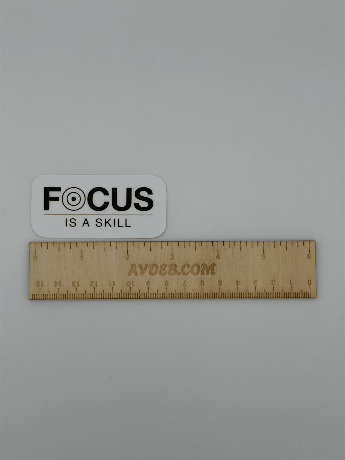 Focus Is a Skill Vinyl Sticker Black White 3×1.75 Motivational Laptop Decal
