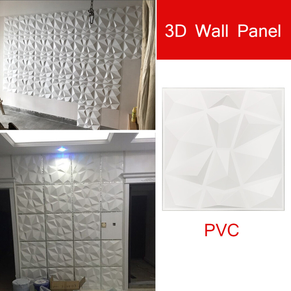 12Pcs 3D Effect Wall Decor 3D Tile Brick Wall DIY Wallpaper Home Decor 11.8"