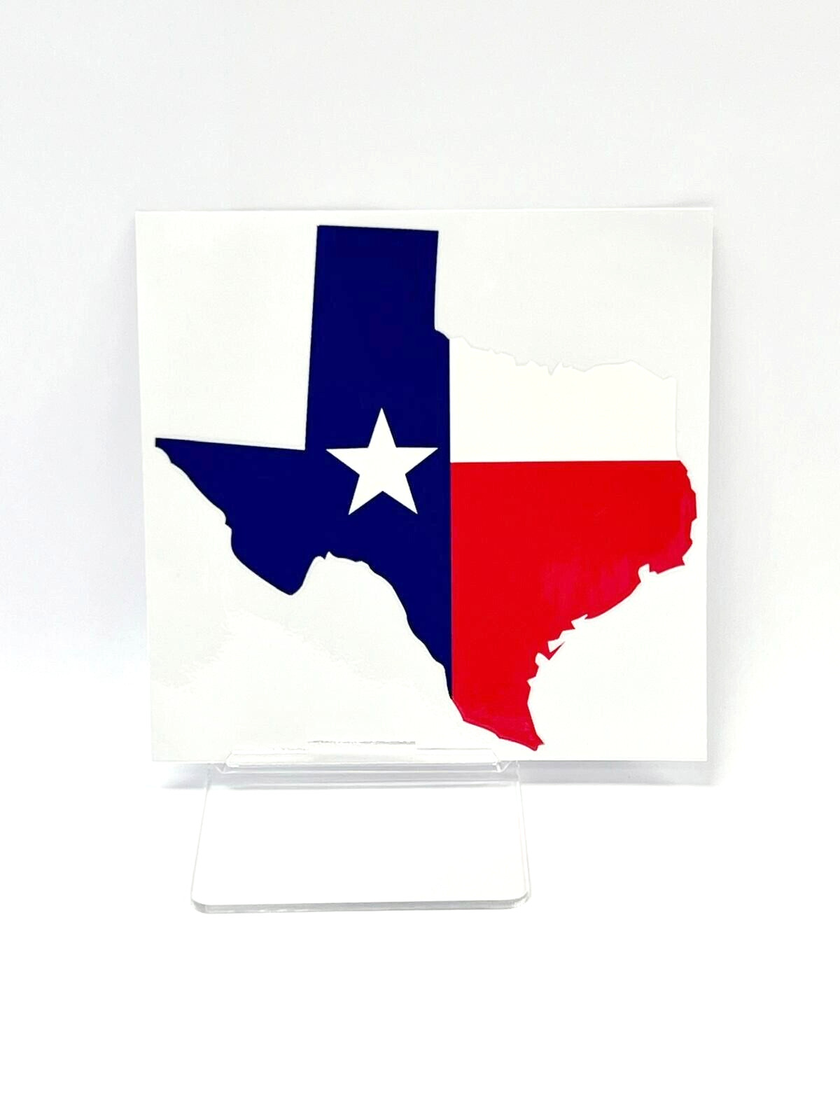 Texas State Shape TX Star Flag UV DTF Sticker-Indoor Outdoor Permanent-3 Sizes