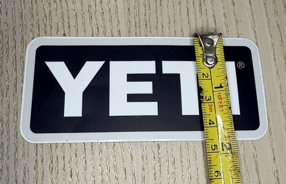 YETI Original Decal 4’ in x 1.75’ in – NAVY/WHITE Vinyl Sticker – Fast Shipping