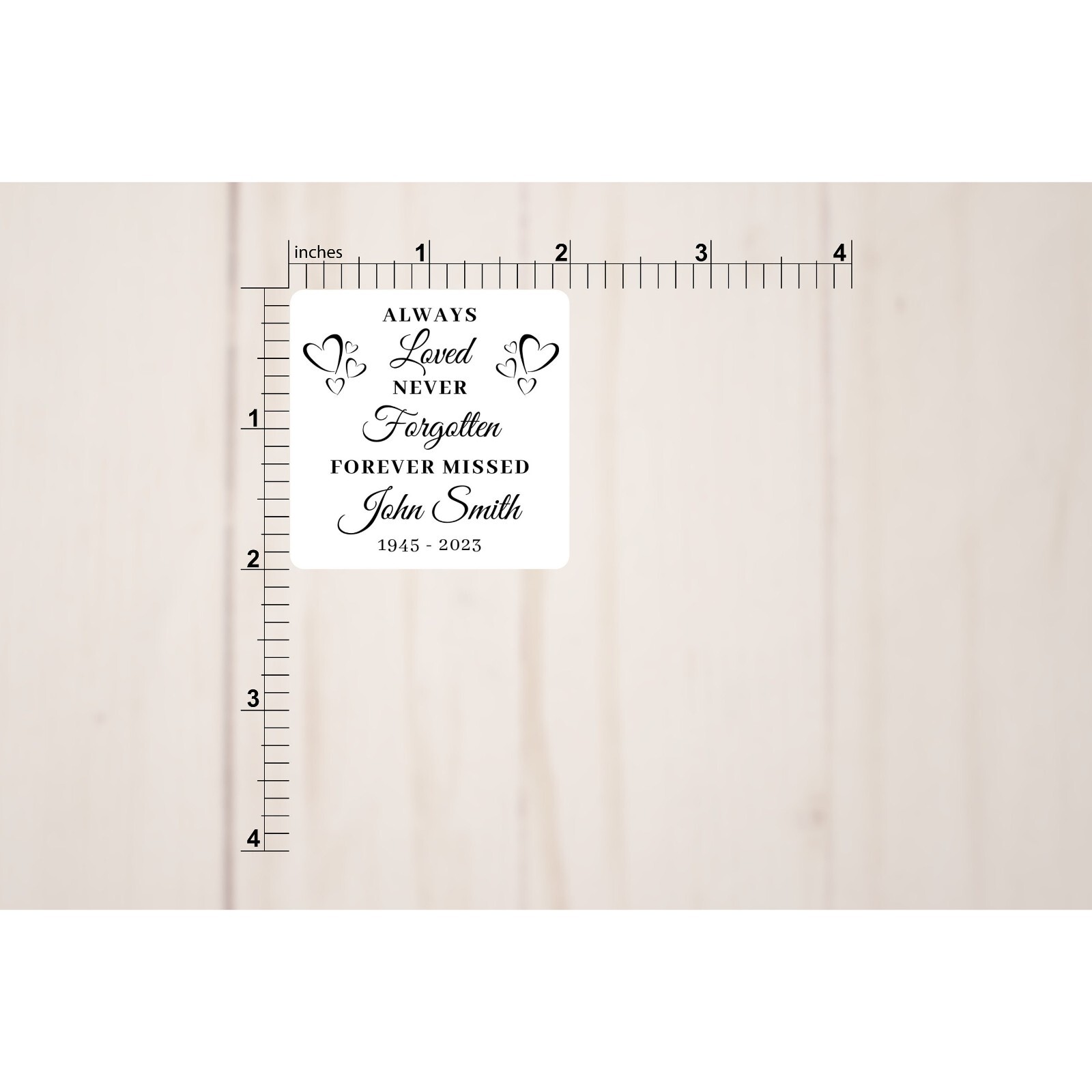 Custom Memorial Stickers | Always Loved Never Forgotten Forever Missed
