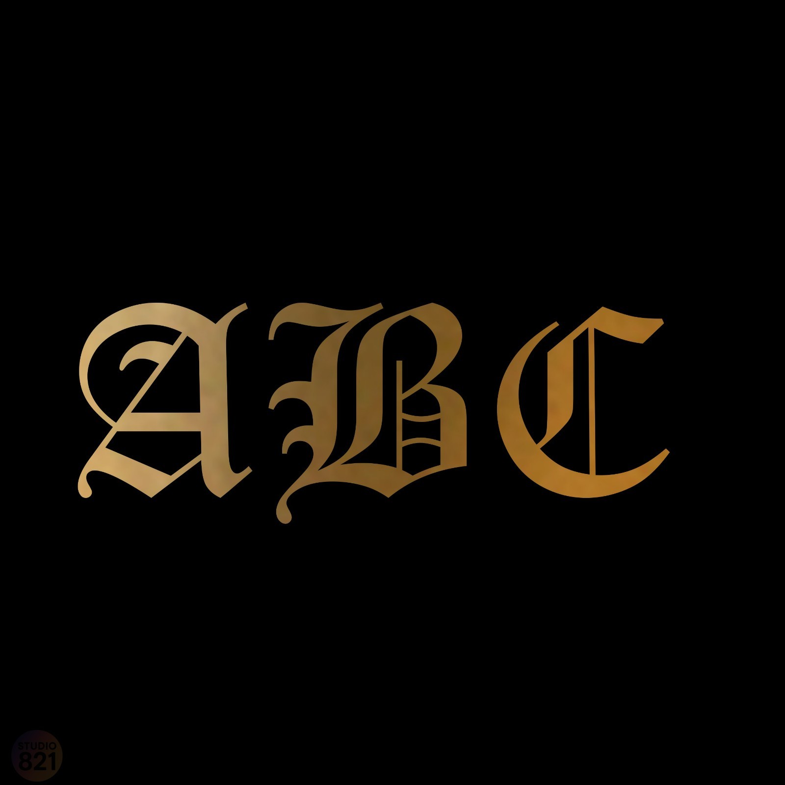 Custom Old English Initial Decal | 1–3 Letter Vinyl Monogram Sticker