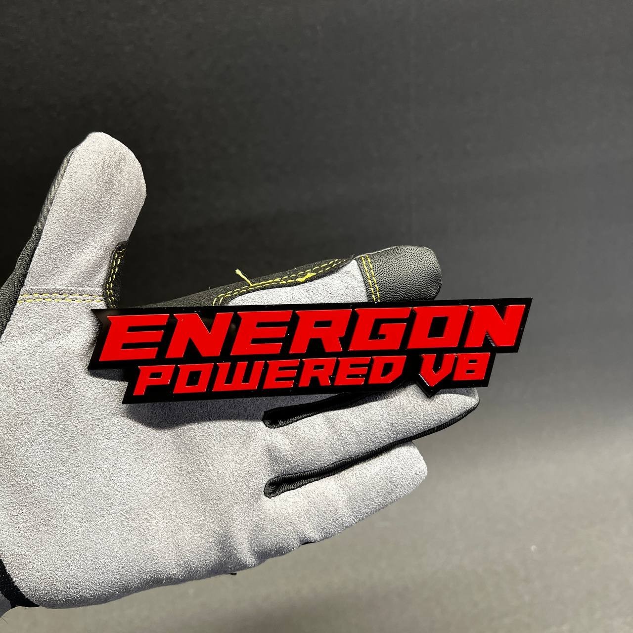 1PC ENERGON POWERED V8 3D Text Car Badge Emblem Fender tailgate Aggressive Decal