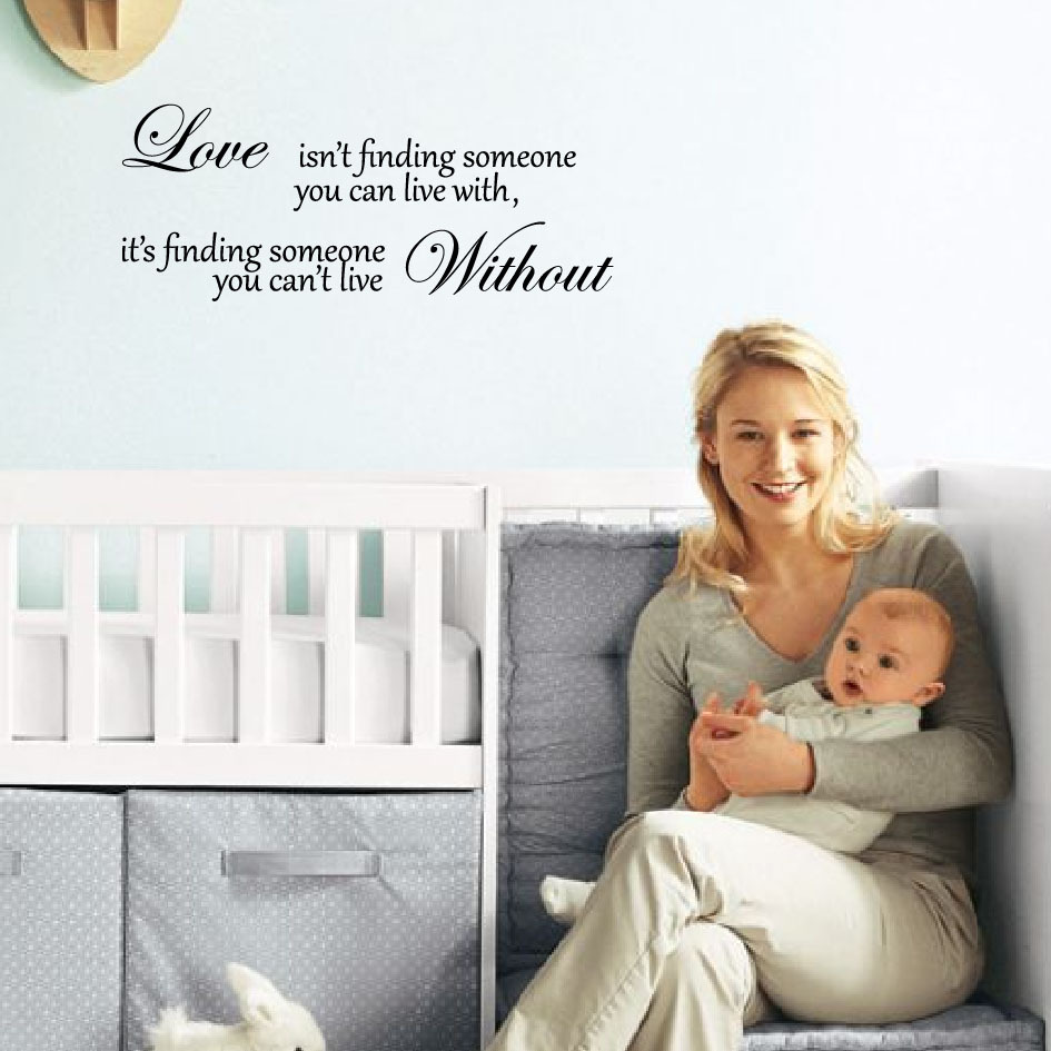 Love Isn't Finding Someone… Wall Decal Quote Sticker Nursery Kids Room Decor