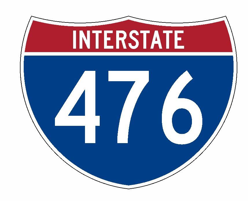 Interstate 476 Sticker R2078 Highway Sign Road Sign