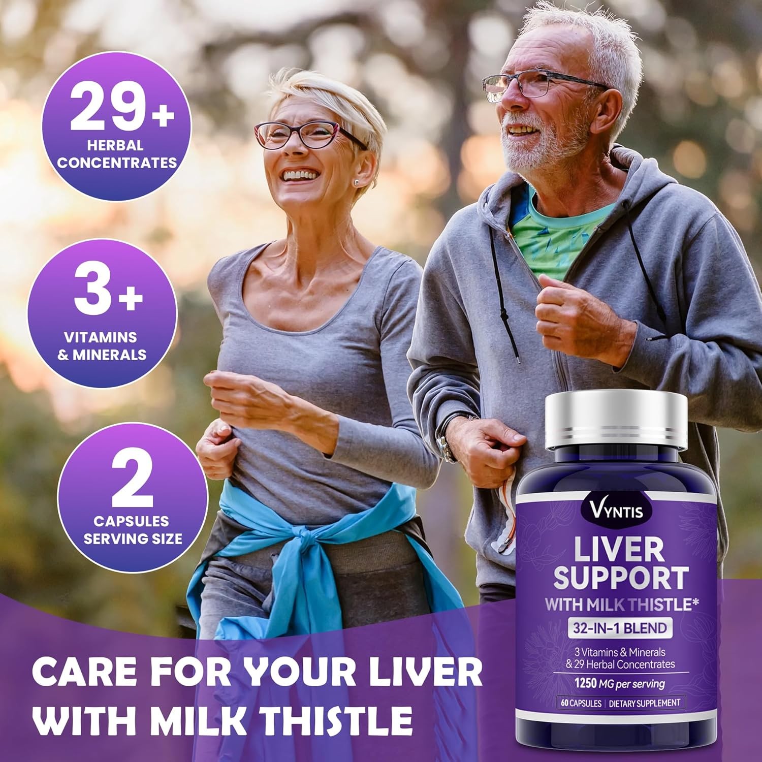 32-in-1 Liver Cleanse Detox & Repair – Liver Support Supplement with Milk