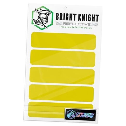5 Pcs Reflective Tape Decals – 3M Yellow – 1 Pack