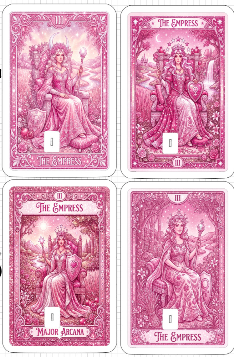 Pink THE EMPRESS Tarot Card Credit Debit ATM Skin Sticker Psychic Gift Arcana
