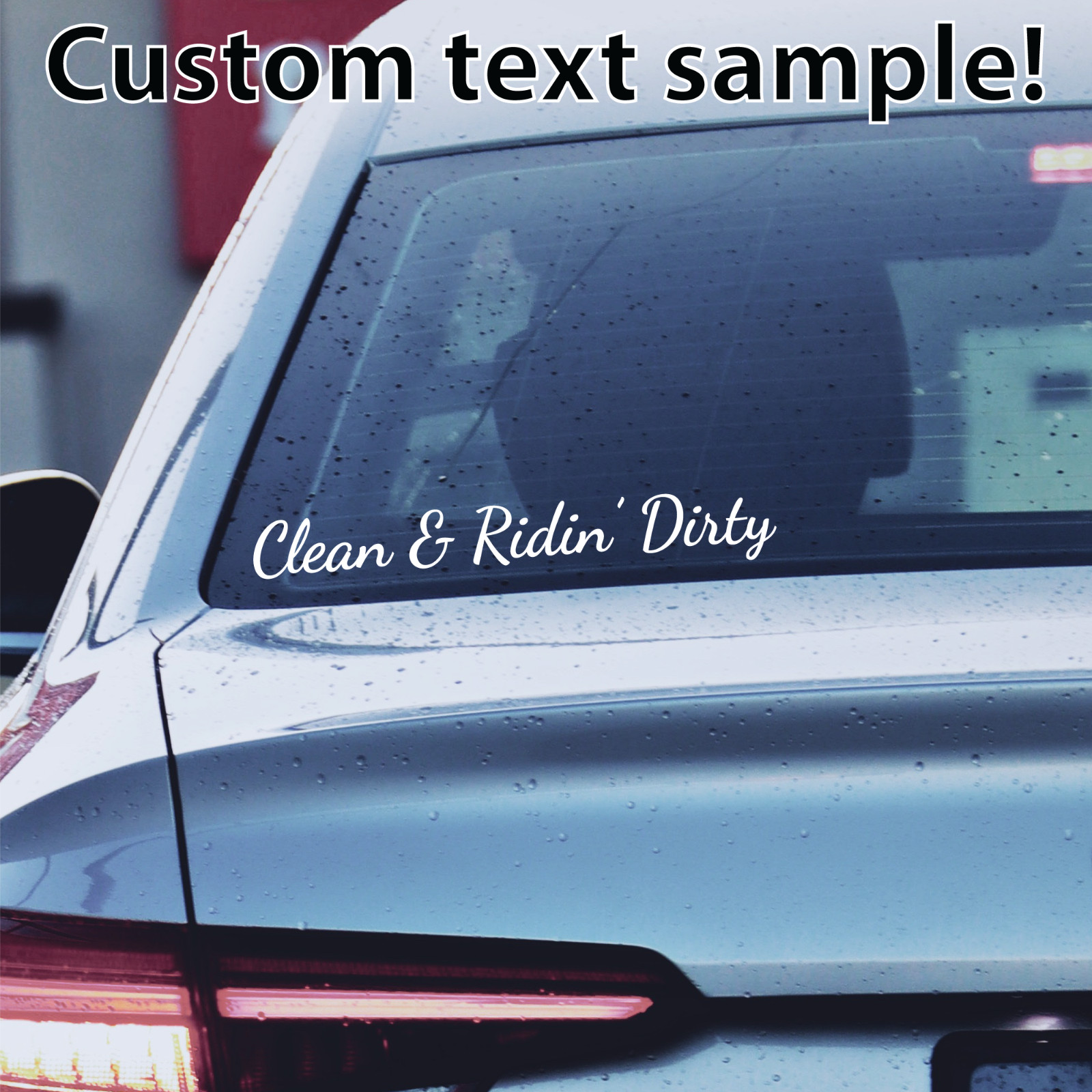 CUSTOM TEXT Sticker Vinyl Decal Script Font Custom Lettering Quote Car Sticker
