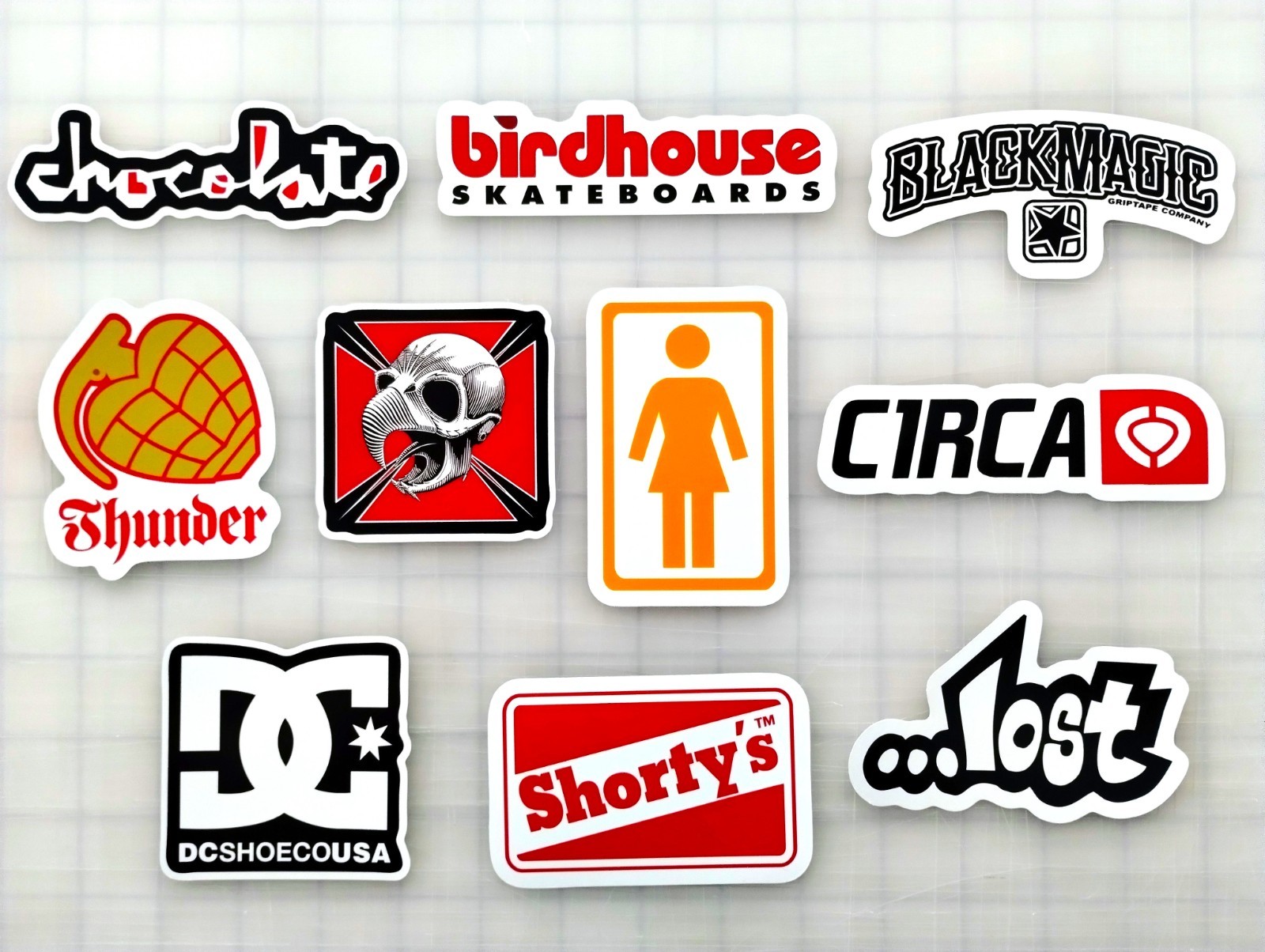 Skate Vinyl Sticker Lot (10 Stickers) Set 4 Skateboarding 90's 2000's