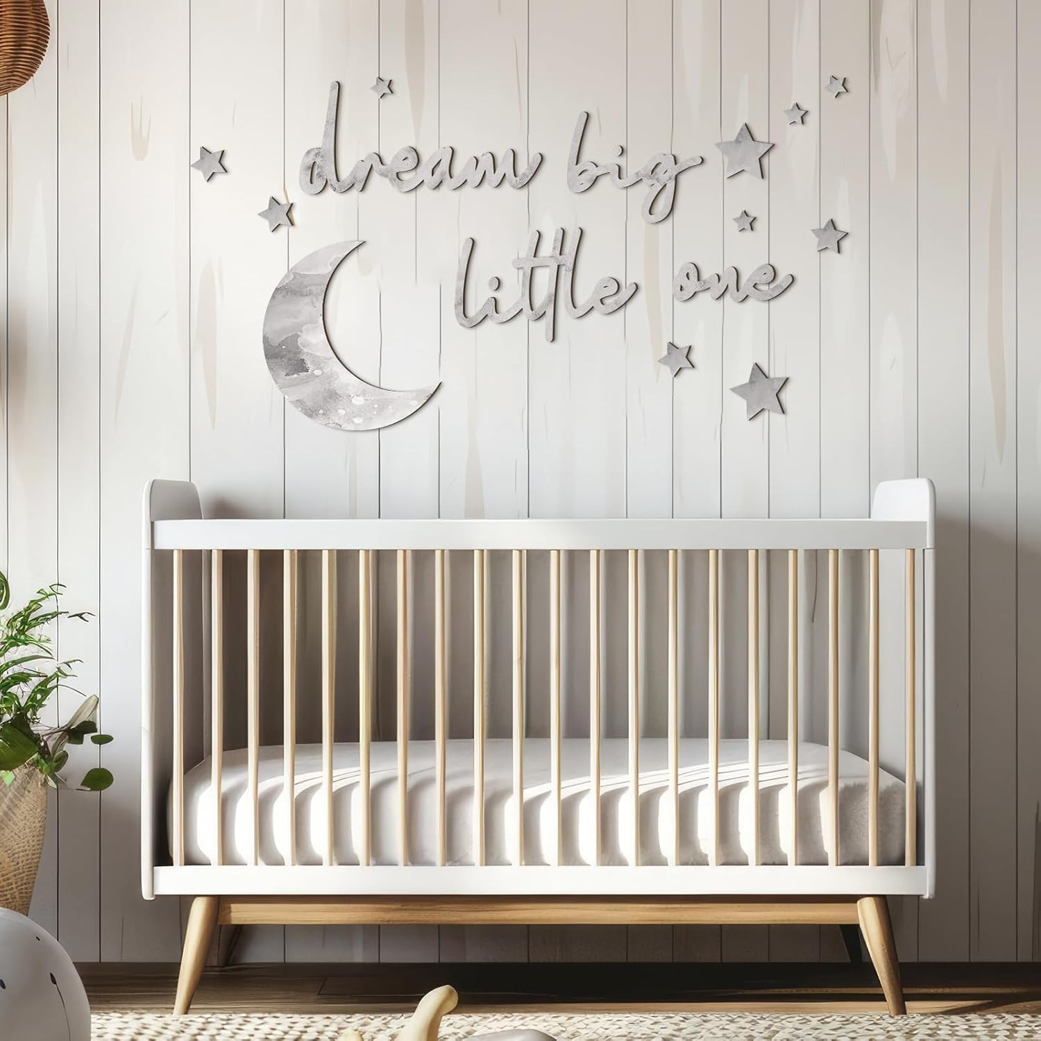15 Pcs Moon and Stars Nursery Decor Dream Big Little One Wall Decor Boho Neutral