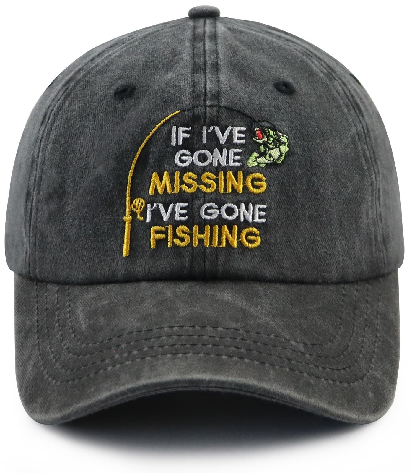 If I've Gone Missing I've Gone Fishing Hat for Men Women, Funny Adjustable Em…