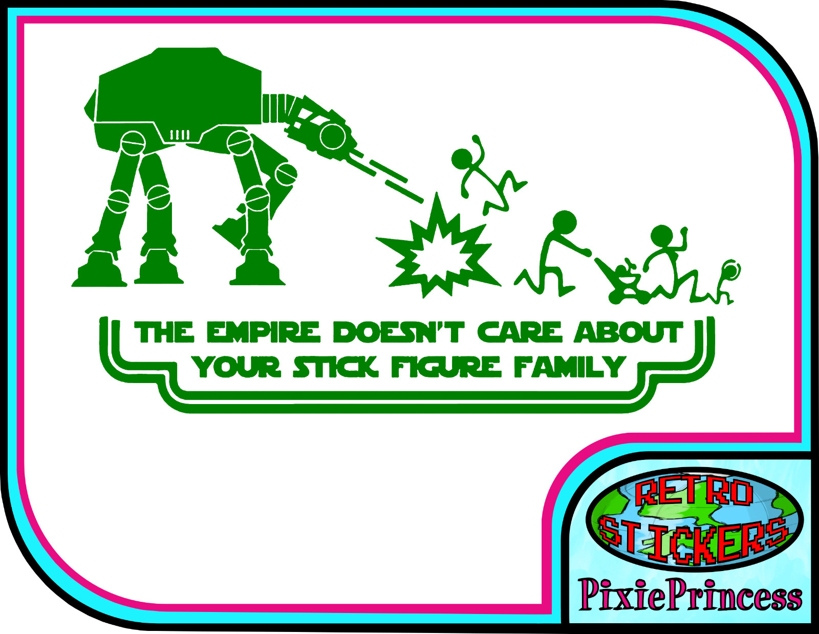 Star Wars Empire At Fun G Vinyl Sticker Car Bike Truck Window Wall Art Movie