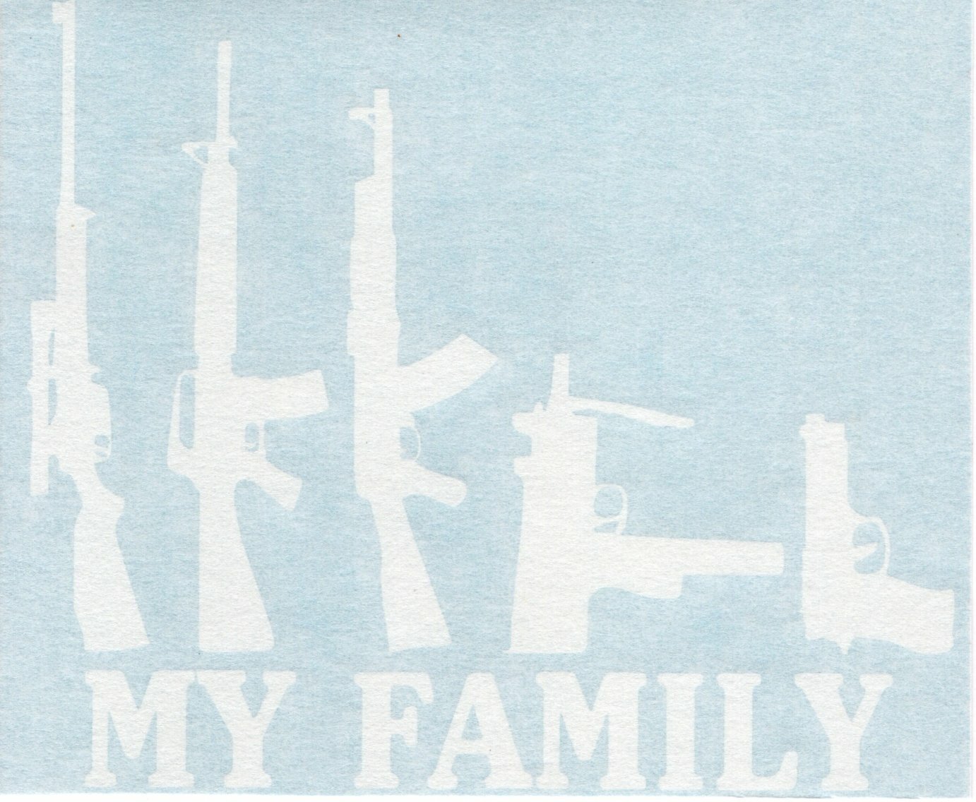Gun Family – 2nd Amendment Rights – Car Auto Window Vinyl Decal Sticker 09001