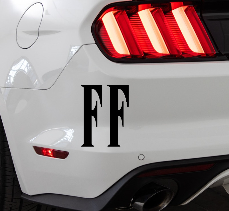 Final Fantasy Logo Smash Bros Indoor/Outdoor Vinyl Decal Matte Black/White