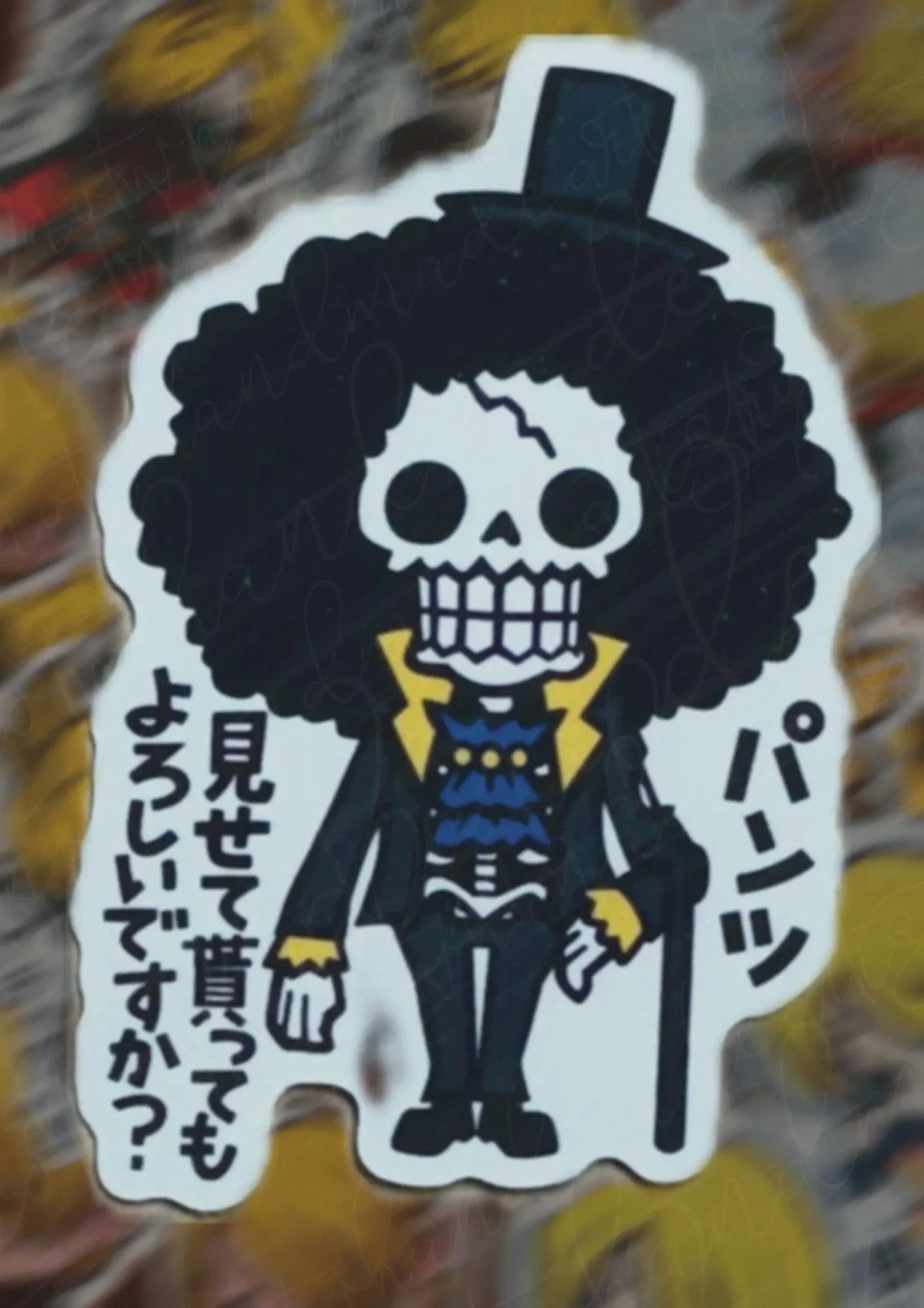 One Piece Pirates Brooke Weatherproof Stickers
