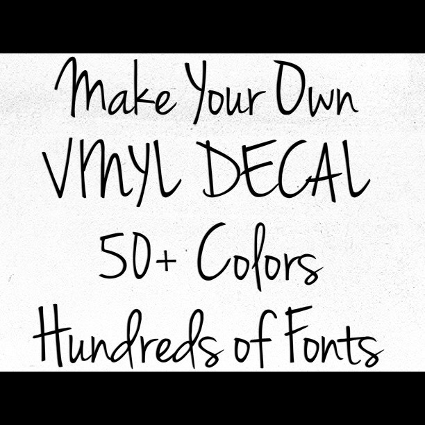 Design Your Own Custom Die Cut Vinyl Decal Sticker Car Window Wall Laptop font
