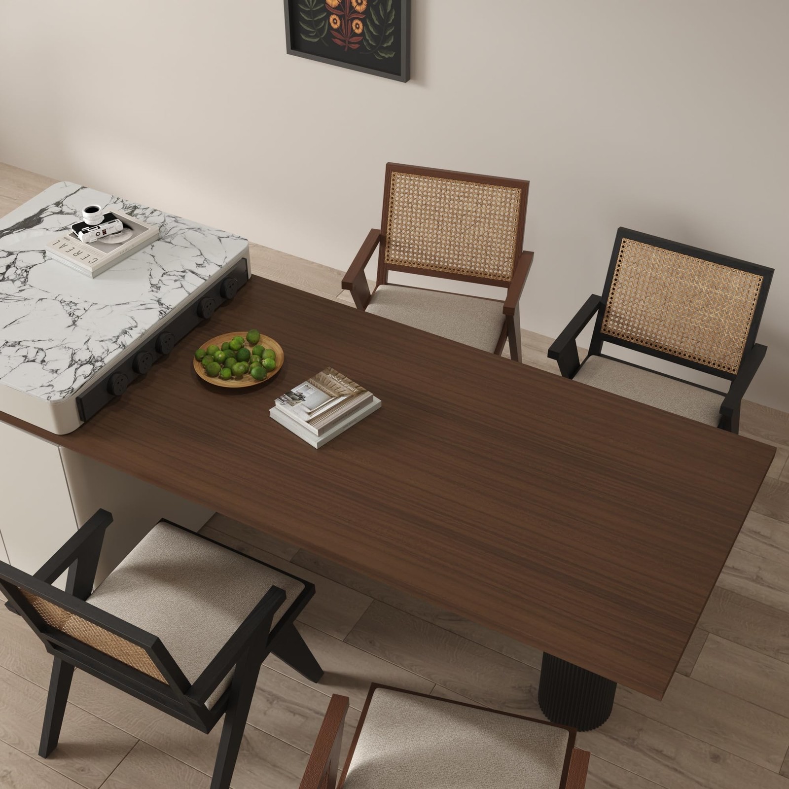 JSEVEM 24"×354" Extra Wide Light Brown Walnut Wood Wallpaper Peel and Stick