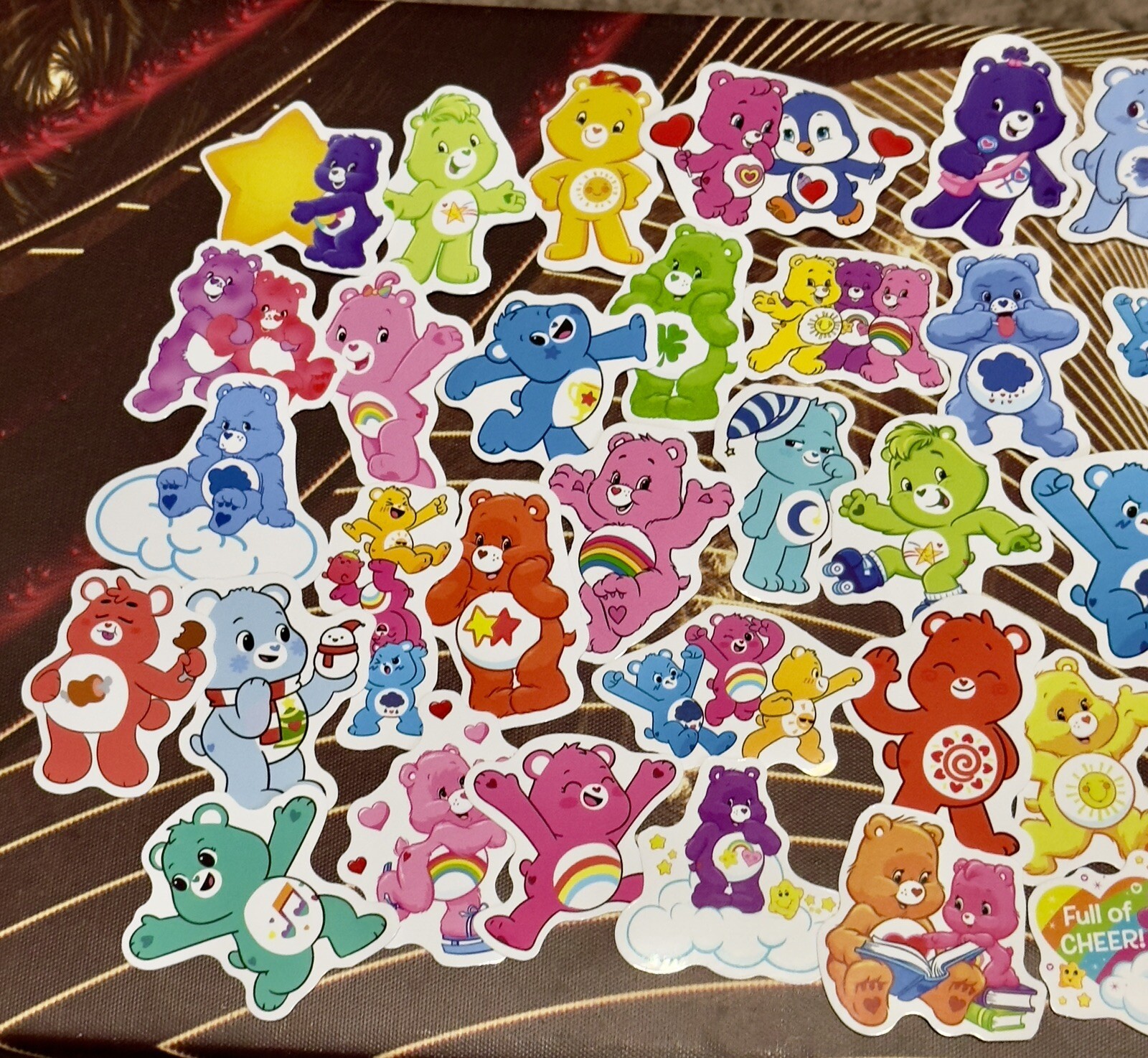 52 Pieces Bundle Pack Carebears Stickers Glossy Finish