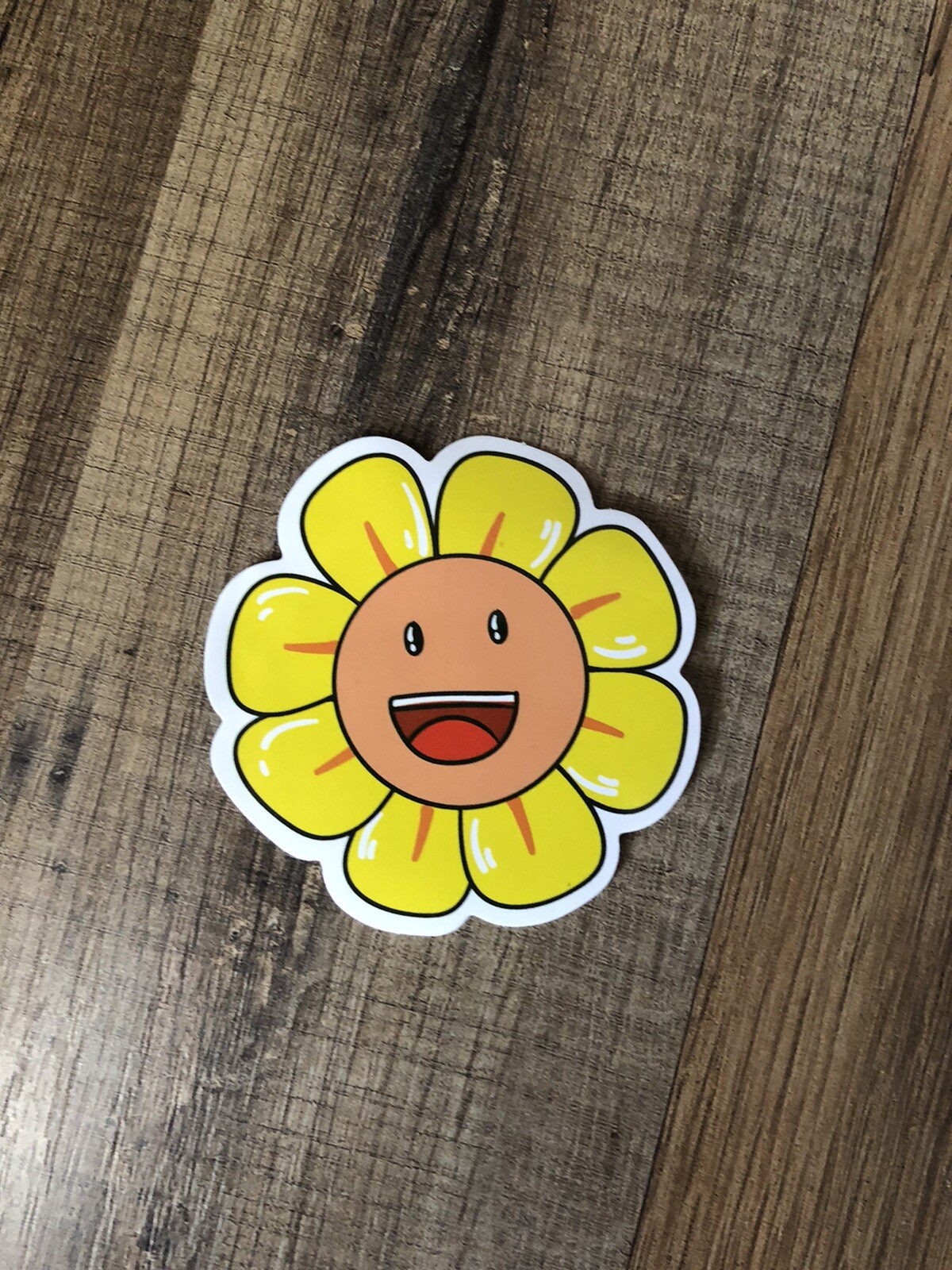 Happy Daisy Flower Girl Cute Decal Vinyl Sticker Water Bottle Laptop Waterproof