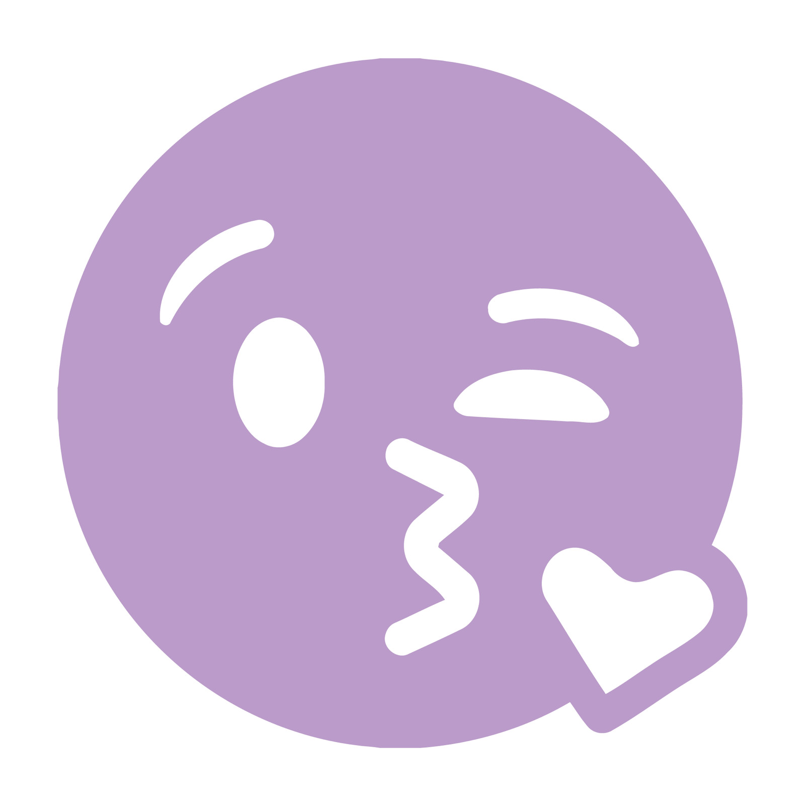 Blowing Kiss Emoji multicolor die cut decal 3×3 Made in USA 6+yr indoor/outdoor
