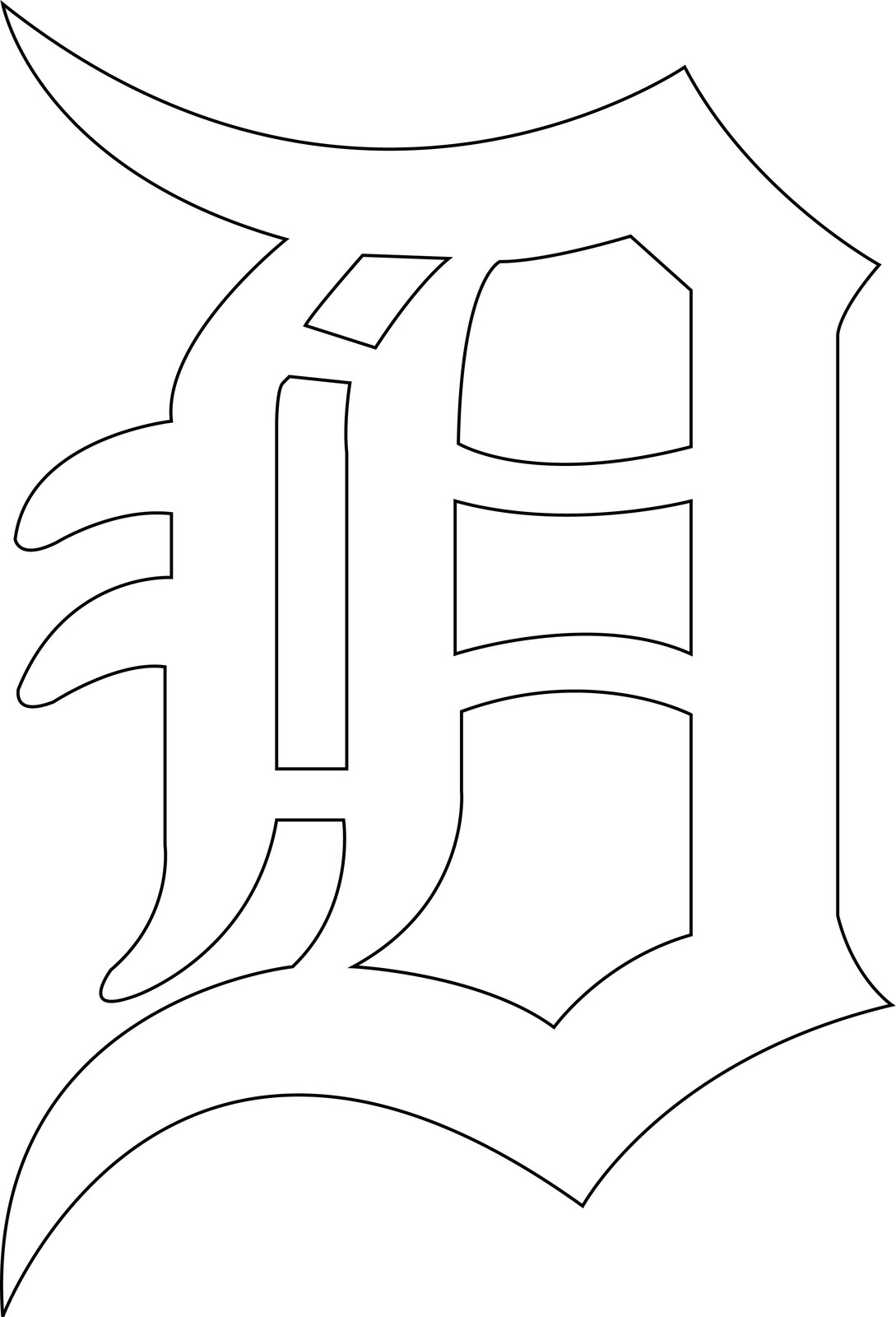 Detroit Tigers Old English D – Vinyl Decals Various Colors & Sizes!