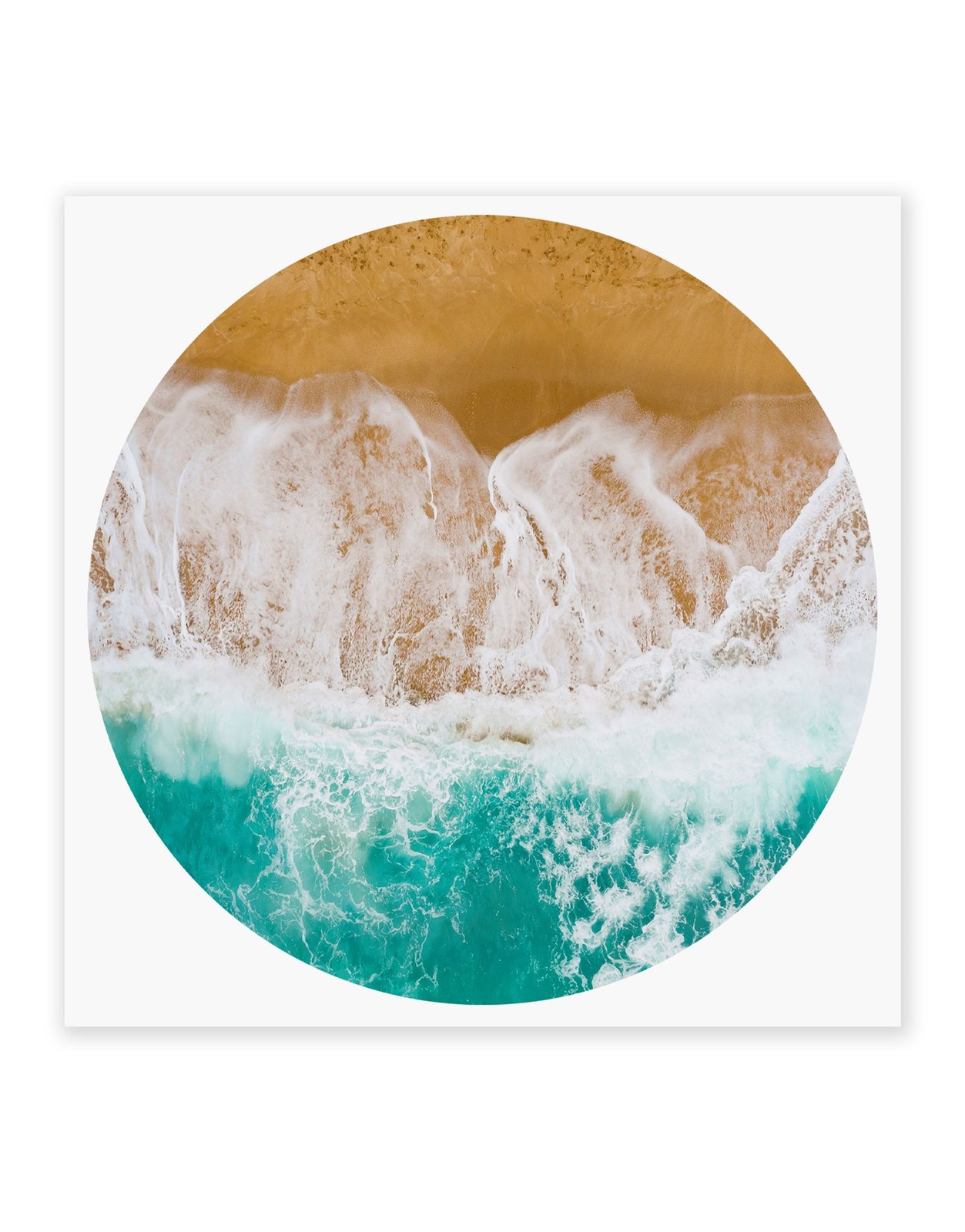 Beach Theme, Sand and Ocean Waves Wall Decal. Peel and Stick Wall Decal. Reposit