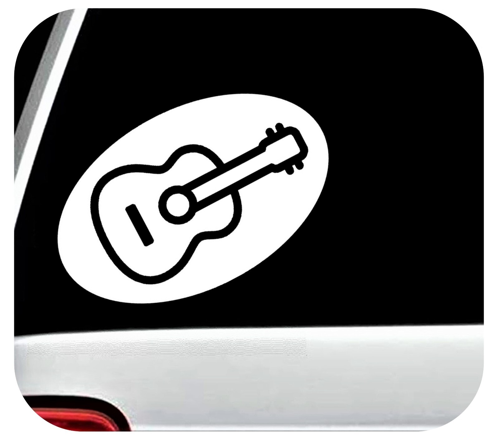 Guitar Oval Decal Sticker Acoustic Electric Amplifier Cord Strap Strings M1095