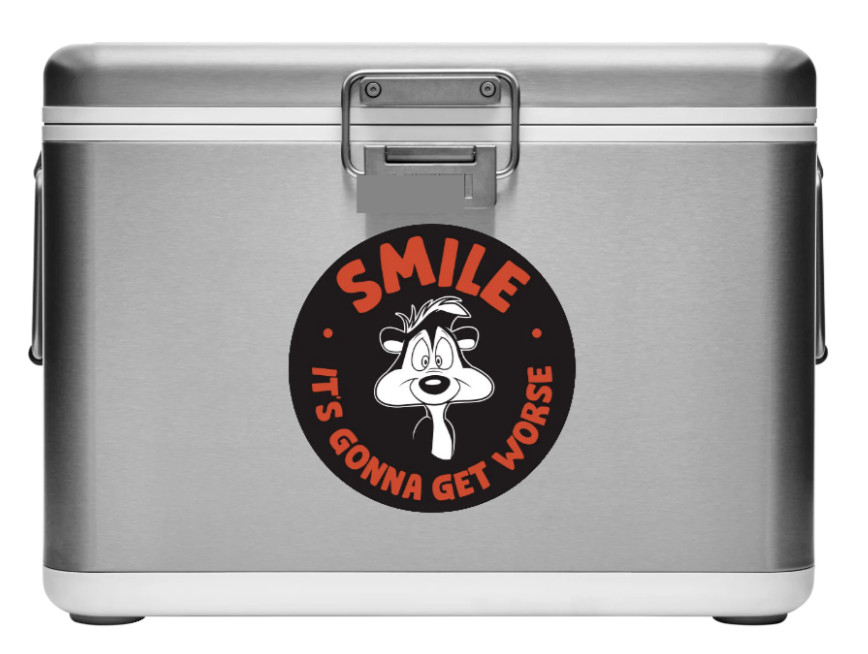 Smile It's Gonna Get Worse – 4" Vinyl Decal Car Glass Tumblers Bottles Windows