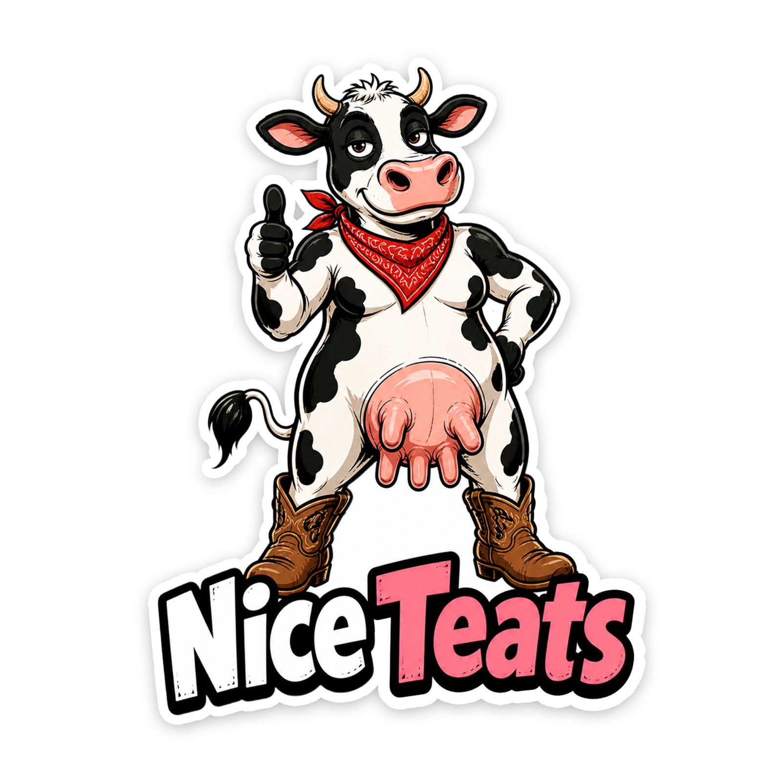 Nice Teats Sticker 4 Inch Vinyl Decal Adult Humor Tumbler Planner Vehicle