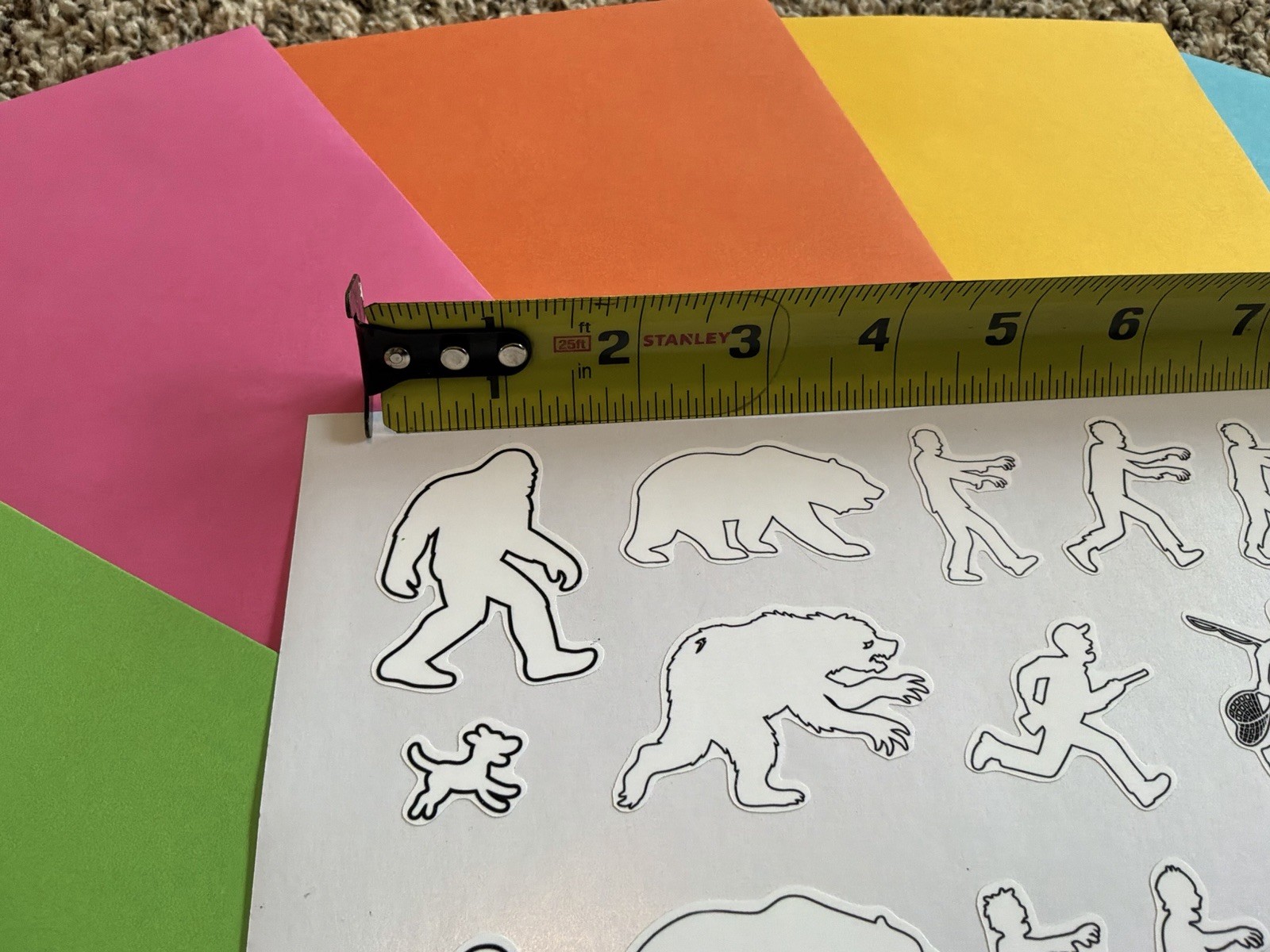 Sasquatch & Zombies RC Scale Hobby Notebook Pre-Cut Decal Set Of 33 1"x1 1/2"