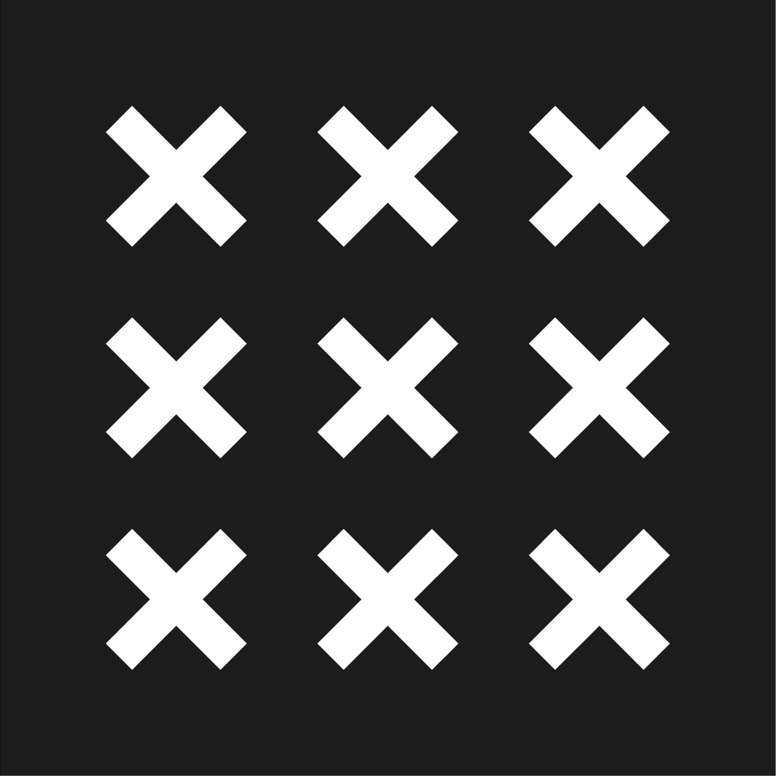 9 X shape Vinyl Decal Car Laptop Sticker Shape Set of 9