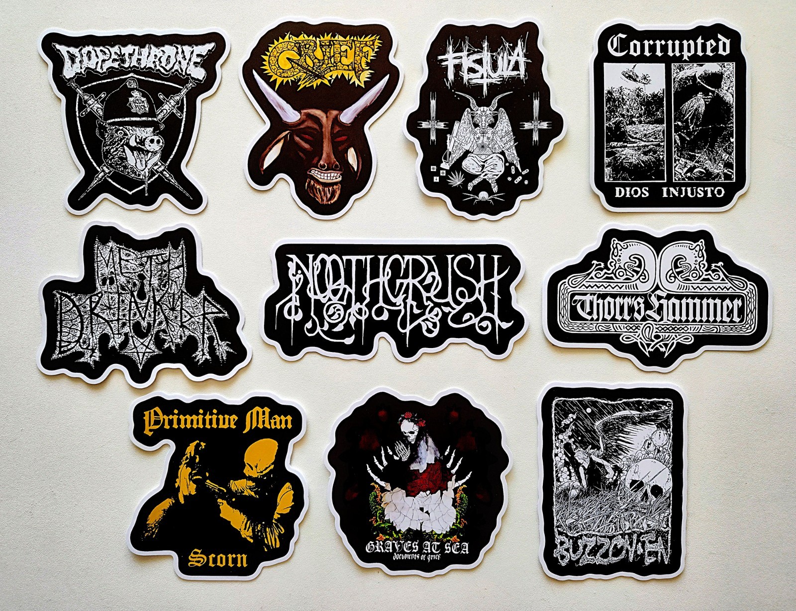 Stoner Metal Vinyl Sticker Lot (10 Pack) SET 4 grief primitive man doom sludge