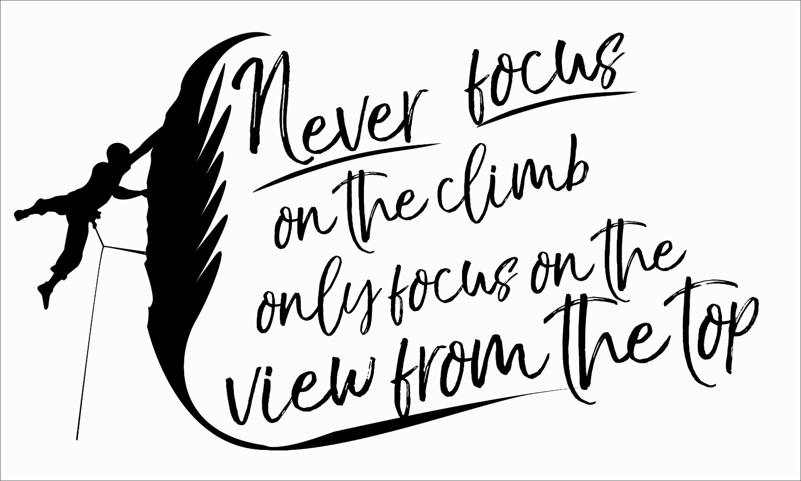 Home Bedroom Living Room Mountain Climbing Wall Decal Lettering Quotes Sticker