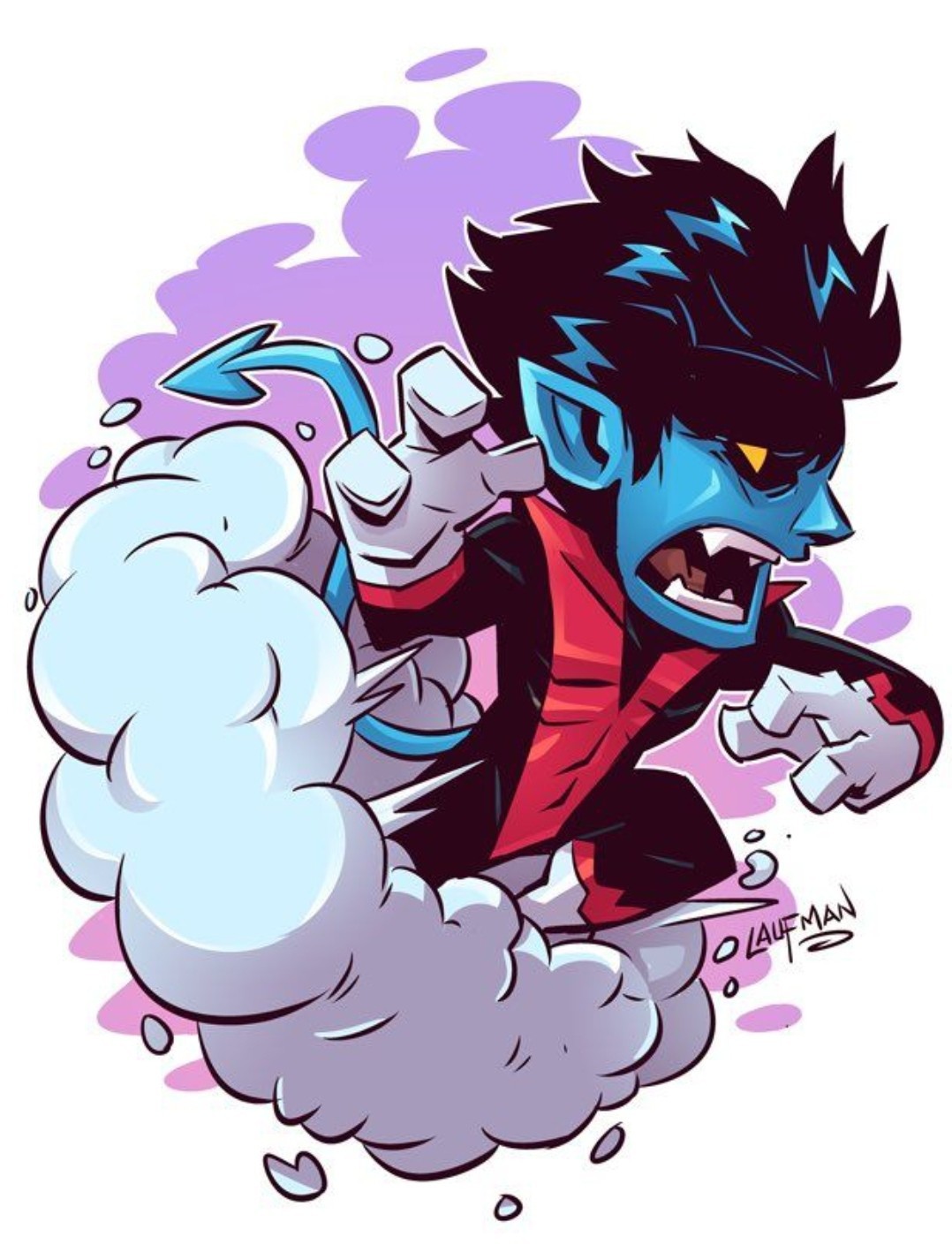 X-MEN'S X NIGHTCRAWLER X VYNIL HIGH-GLOSS DIE-CUT STICKER 3X2 INCH STICKER X
