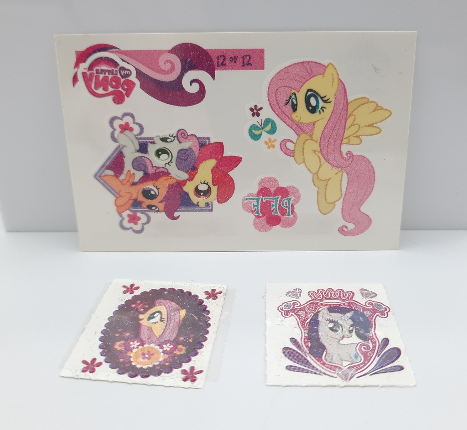 My Little Pony Fun Tats temporary tattoo set Rarity Fluttershy CMC FIM Enterplay