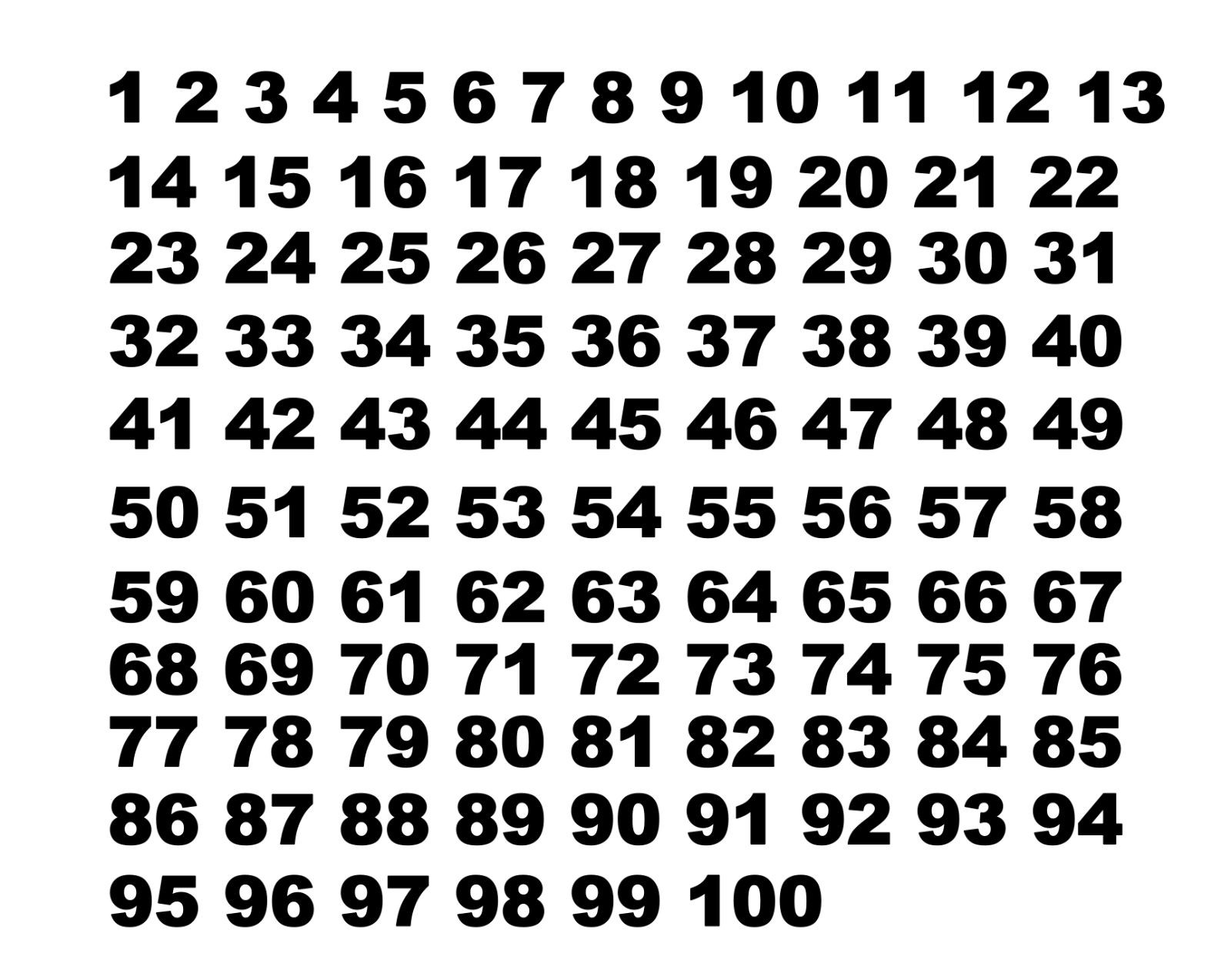 1 – 100 Numbers Set Vinyl Decals Helmet Sport Stickers Select Color & 1/2" – 2"