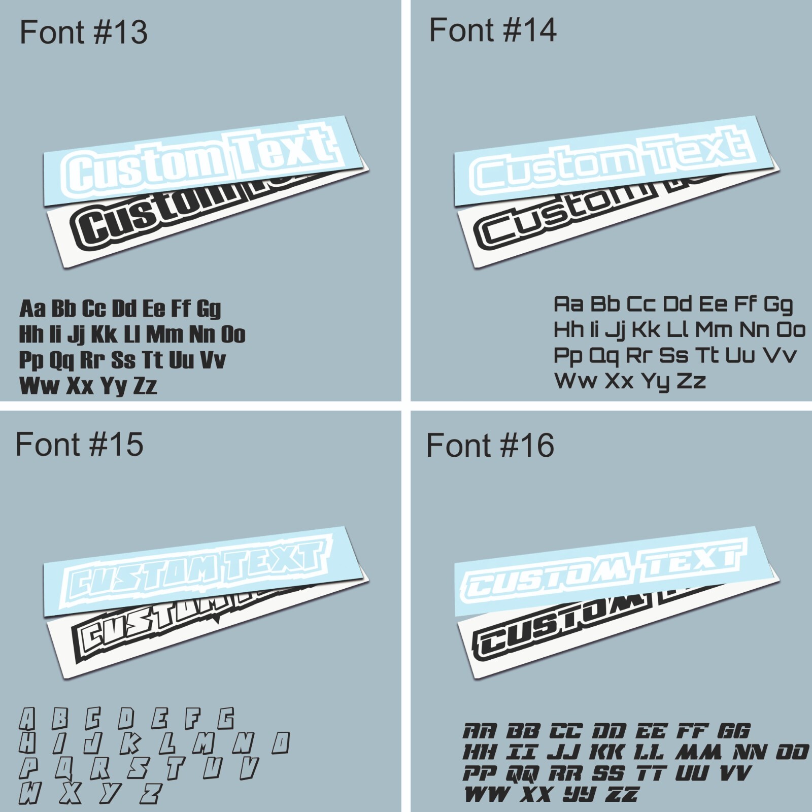 2x Outlined Stickers Name Car Bike Window Custom Personalised Vinyl Decals